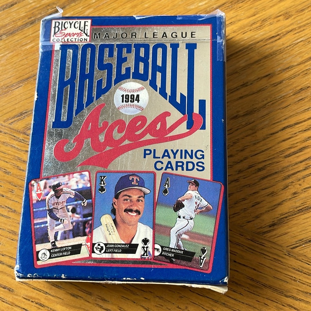 1994 Major League Baseball MLB Aces Bicycle Playing Cards